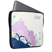 ピンクエレガントのカメリア名の追加 ラップトップスリーブ (正面右)