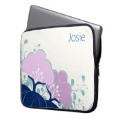 ピンクエレガントのカメリア名の追加 ラップトップスリーブ (正面左)