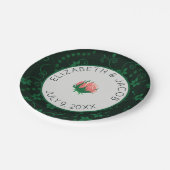 ピンクエレガントのカメリア結婚ズ ペーパープレート (アングル)