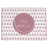 ピンクエレガントのクグラデーションリスマスツリー ラージペーパーバッグ (正面)