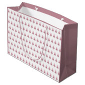 ピンクエレガントのクグラデーションリスマスツリー ラージペーパーバッグ (裏面アングル)