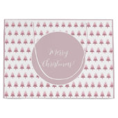 ピンクエレガントのクグラデーションリスマスツリー ラージペーパーバッグ (正面)