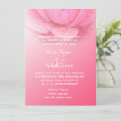 ピンクエレガントのクリスチャンのピンクの結婚《植物》スイレン 招待状 (スタンド正面)