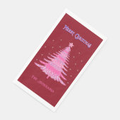 ピンクエレガントのクリスマスツリー名カスタム赤 (コーナー)