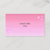 ピンクエレガントのグラデーションのピンクの真珠 名刺 (正面)