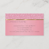 ピンクエレガントのグリッターパターン 名刺 (裏面)