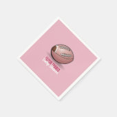 ピンクエレガントのサッカーの赤ちゃんシャワー スタンダードカクテルナプキン (角)