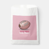 ピンクエレガントのサッカーの赤ちゃんシャワー フェイバーバッグ (正面)
