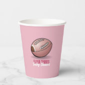 ピンクエレガントのサッカーの赤ちゃんシャワー 紙コップ (正面)