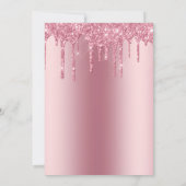 ピンクエレガントのサプライズ誕生日パーティーへの招待 招待状 (裏面)