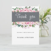 ピンクエレガントのサンゴ牡丹フローラ夏ありがとう 招待状 (スタンド正面)