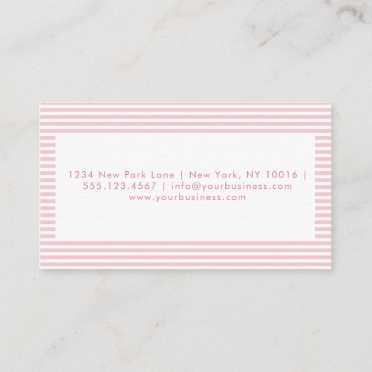 ピンクエレガントのスイートピーの花 – バパーソナライズされたス 名刺 (裏面)