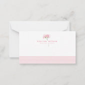 ピンクエレガントのスイートピーの花 – パーソナライズされた ノートカード (正面)