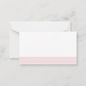 ピンクエレガントのスイートピーの花 – パーソナライズされた ノートカード (裏面)