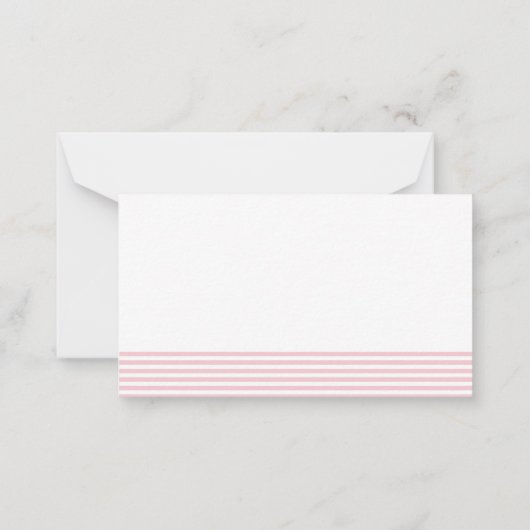 ピンクエレガントのスイートピーの花 – パーソナライズされた ノートカード (裏面)