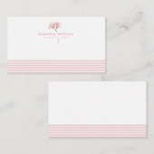 ピンクエレガントのスイートピーの花 – パーソナライズされた ノートカード (正面/裏面)