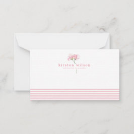 ピンクエレガントのスイートピーの花 – パーソナライズされた ノートカード