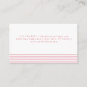 ピンクエレガントのスイートピーの花 – パーソナライズされた 名刺 (裏面)