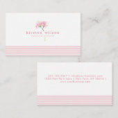 ピンクエレガントのスイートピーの花 – パーソナライズされた 名刺 (正面/裏面)