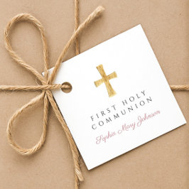 ピンクエレガントのスクリプトのクロス最初のコミュニティ フェイバータグ