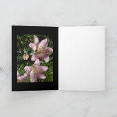 ピンクエレガントのタイガーリリー カード (内部)