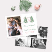 ピンクエレガントのチャイノアイセリーのクリスマスツリー6枚 シーズンカード