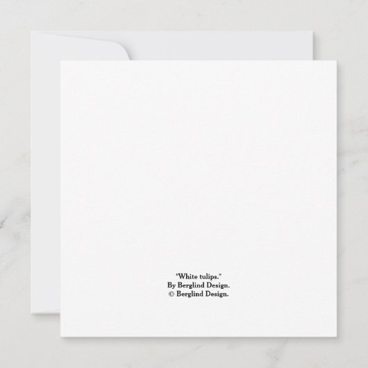 ピンクエレガントのチューリップの花素晴らしアート薄紫悔やみや弔慰 カード (裏面)