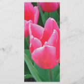 ピンクエレガントのチューリップ結婚ズ メニュー (裏面)