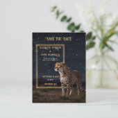 ピンクエレガントのチーズ結婚式招待状写真 ポストカード (スタンド正面)