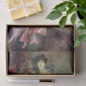 ピンクエレガントのドレスを着た女性(ジョバンニ・ボルディーニ) 薄葉紙 (ギフト)