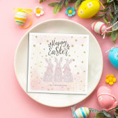 ピンクエレガントのバニースターシルエット スタンダードカクテルナプキン