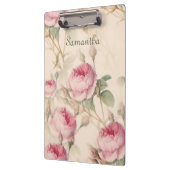 ピンクエレガントのバラがあなたの名前を追加 クリップボード (左)