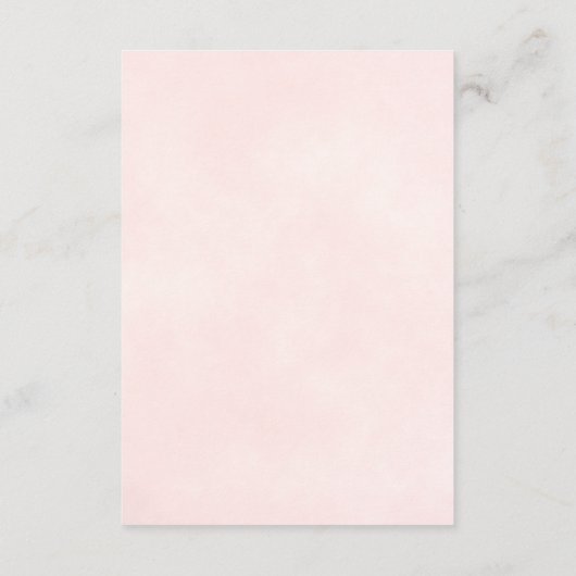 ピンクエレガントのバラが望み結婚の良い詩 エンクロージャーカード (裏面)