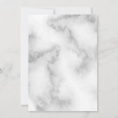 ピンクエレガントのバラとグレーウォーターの色 招待状 (裏面)