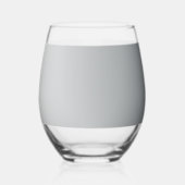 ピンクエレガントのバラとシルバー結婚ズ ステムなしワイングラス (裏面)