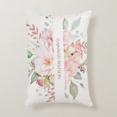ピンクエレガントのバラと牡丹フローラブーケ アクセントクッション (正面(垂直))