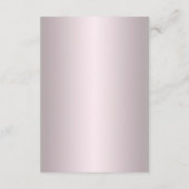 ピンクエレガントのバラと真珠の安全対策 エンクロージャーカード (裏面)