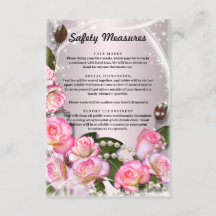 ピンクエレガントのバラと真珠の安全対策