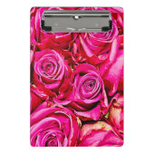 ピンクエレガントのバラのミニクリップボード ミニクリップボード (正面)