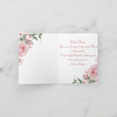 ピンクエレガントのバラの母の日 カード (内部)