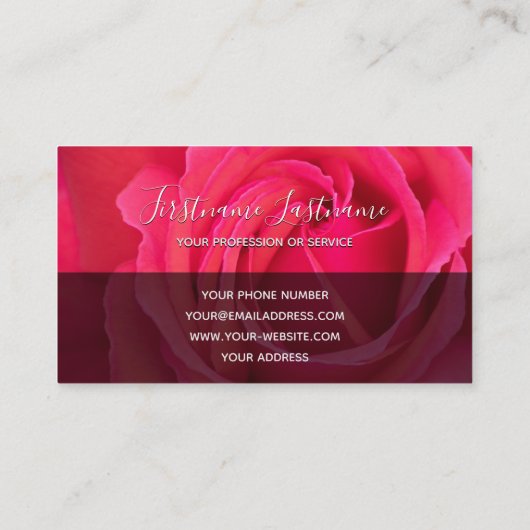 ピンクエレガントのバラの灰色の長方形モノグラム 名刺 (裏面)