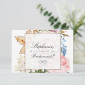 ピンクエレガントのバラの花嫁カード 招待状 (スタンド正面)