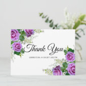 ピンクエレガントのバラの花束結婚の花感謝していの サンキューカード (スタンド正面)