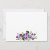 ピンクエレガントのバラの花束結婚の花感謝していの サンキューカード (裏面)