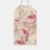 ピンクエレガントのバラの花柄 ギフトタグ (裏面)