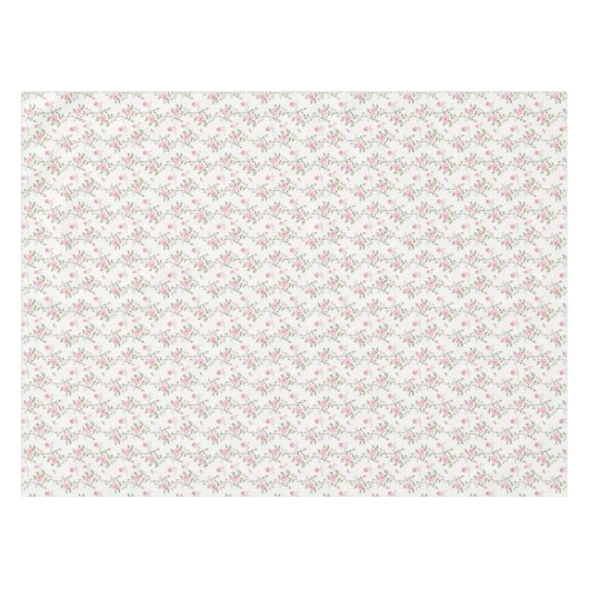 ピンクエレガントのバラの花模様 テーブルクロス (正面(横))
