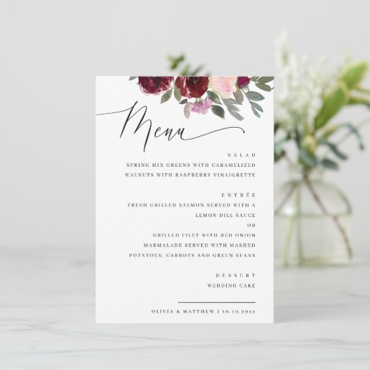 ピンクエレガントのバラの花。ガーデンフローラ結婚ズ メニュー (スタンド正面)