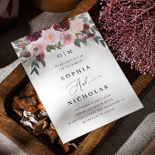 ピンクエレガントのバラの花。ガーデンフローラ結婚ズ 招待状