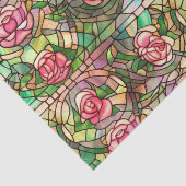 ピンクエレガントのバラフェイクステンドグラス 薄葉紙 (詳細)