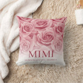ピンクエレガントのバラ大子供の名前祖母 クッション (ブランケット)